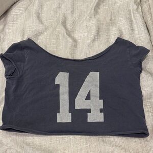 Brandy Melville Charcoal Tee with Bold Number